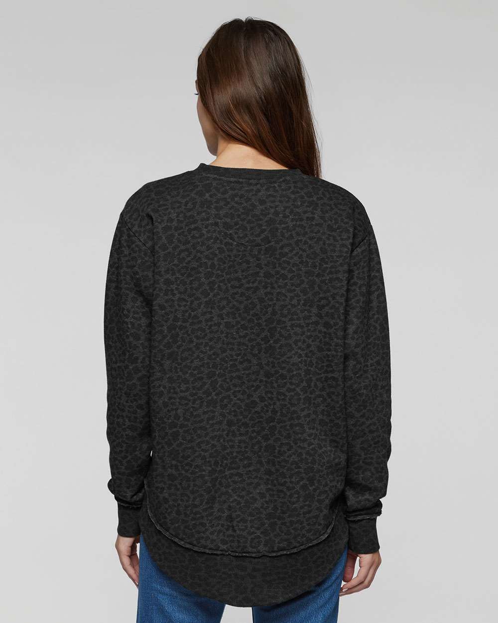 Ladies Black Leopard Sweatshirt - WDP Game Day