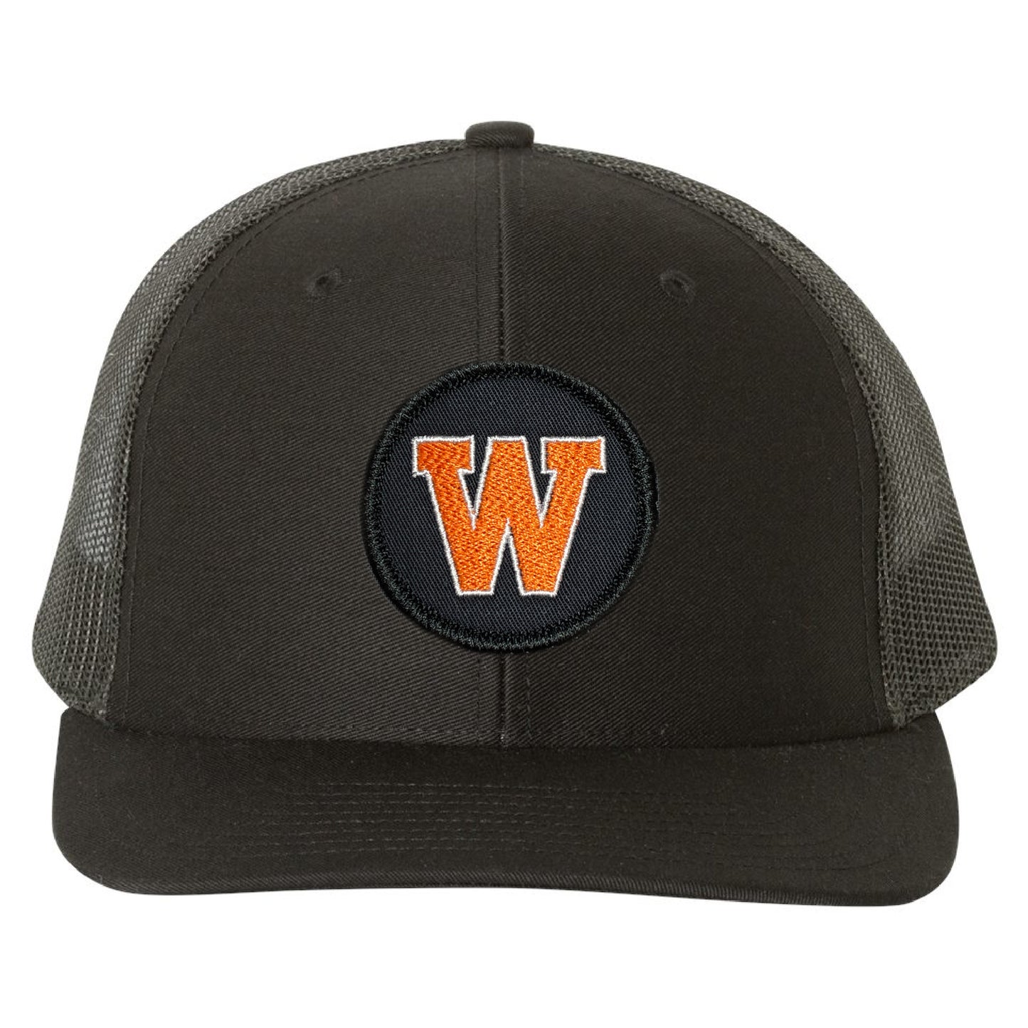 West De Pere Patched Snapback Mid-Profile Trucker Hat - Round Black Patch