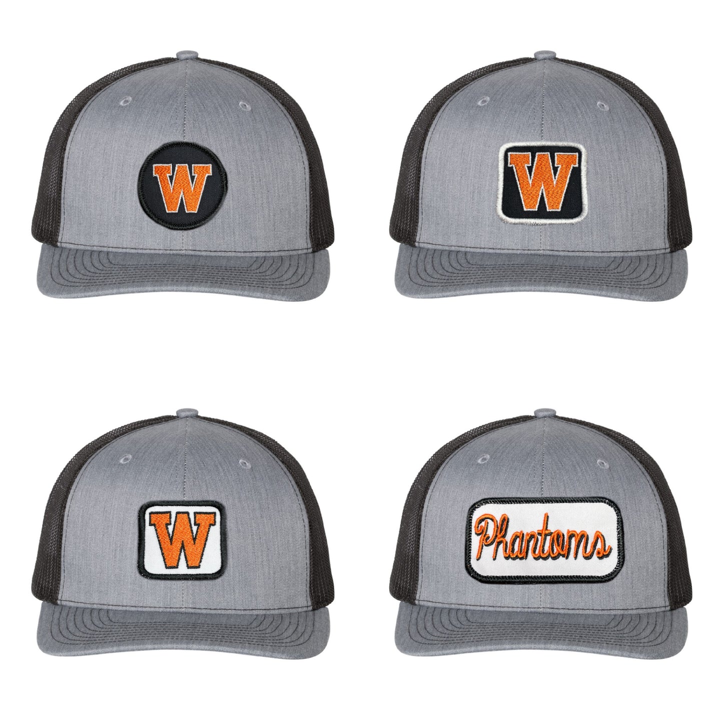 West De Pere Patched Snapback Low-Profile Gray & Black Trucker Hat