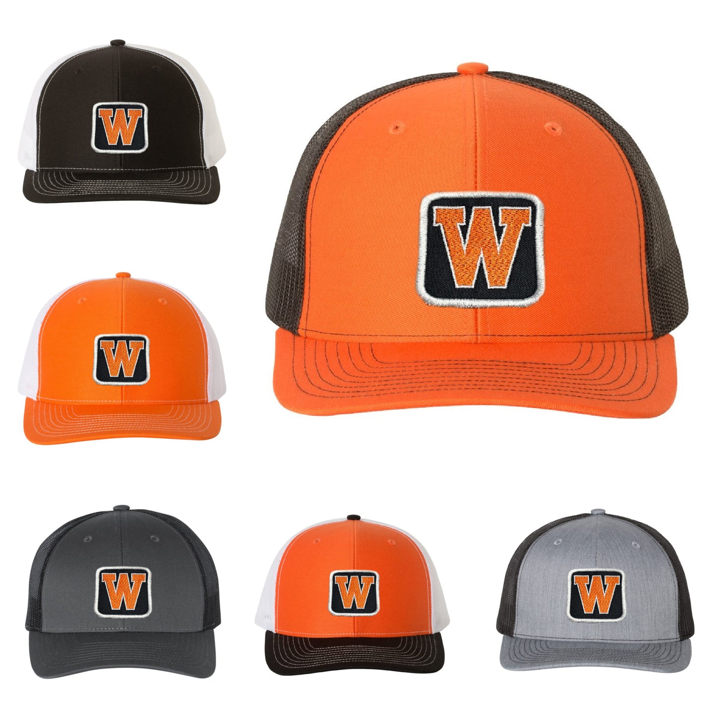 West De Pere Patched Snapback Mid-Profile Trucker Hat - Square Black Patch
