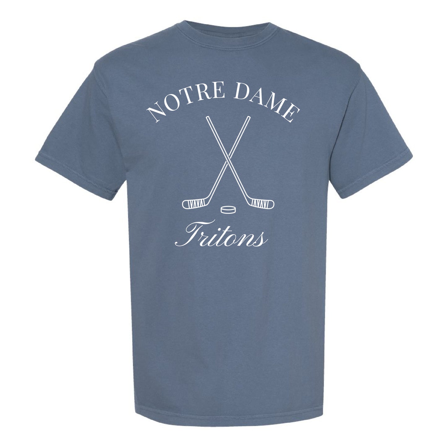 Vintage-Inspired Notre Dame Academy Tritons Hockey Tee