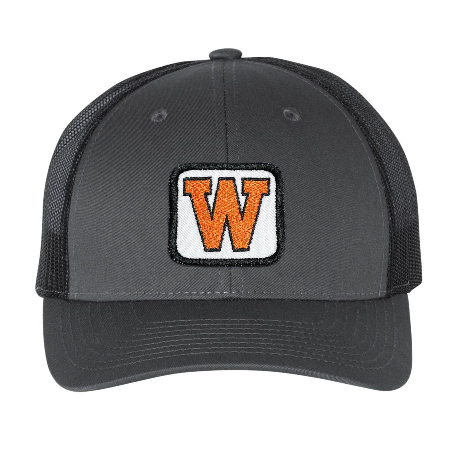 West De Pere Patched Snapback Mid-Profile Trucker Hat - Square White patch