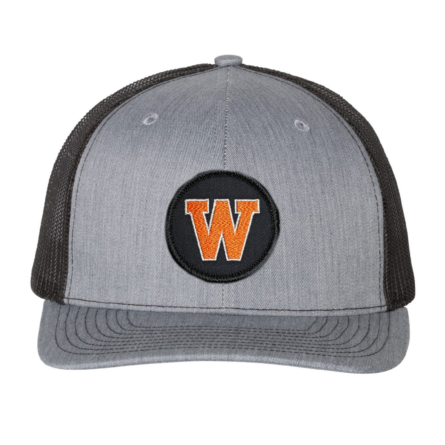 West De Pere Patched Snapback Mid-Profile Trucker Hat - Round Black Patch