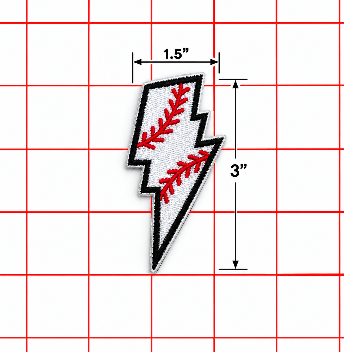Iron-On Patch - Baseball Bolt