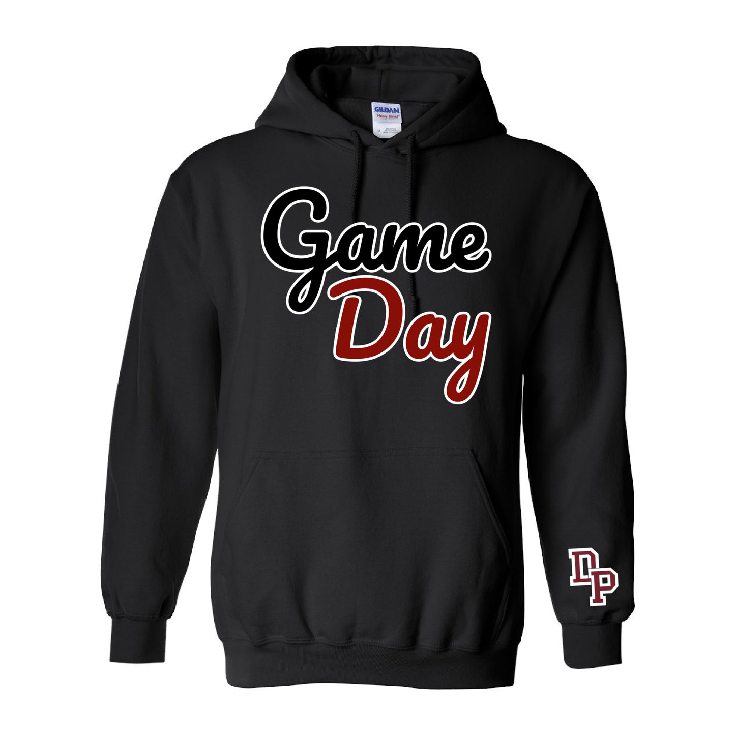 Game Day Hoodie – Cardinal Red or Black | De Pere Redbirds