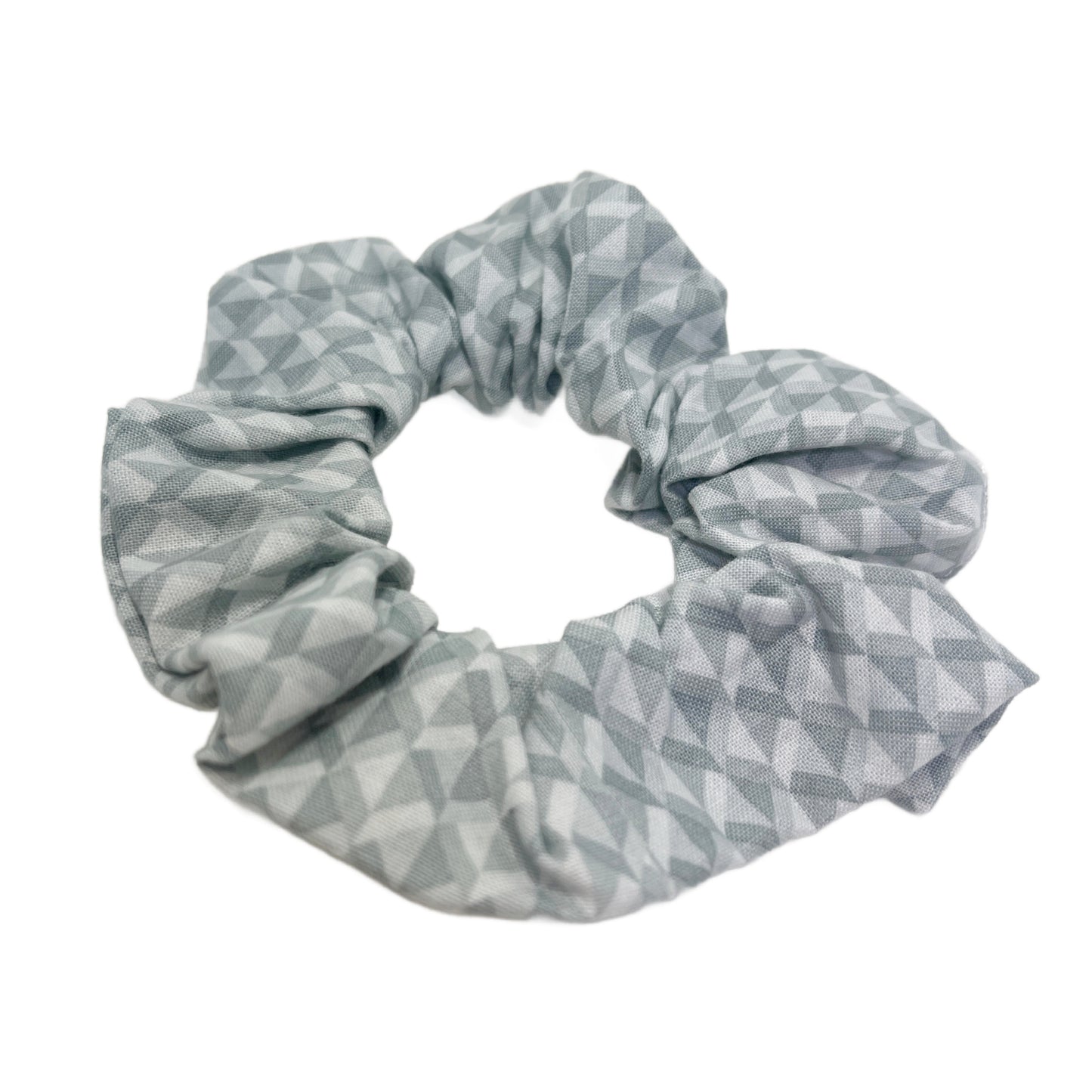 Hair Scrunchie | Gray Geometric Modern