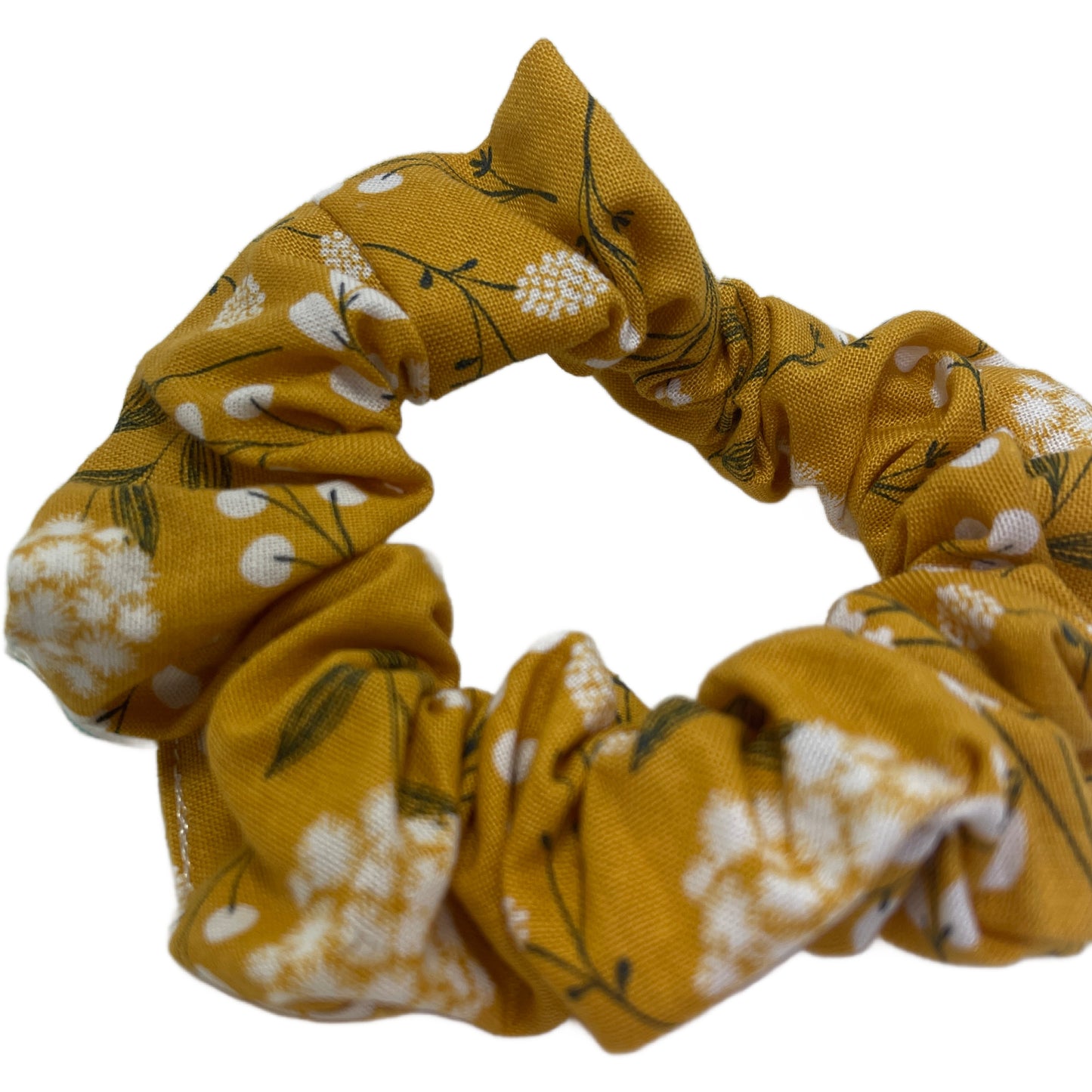 Hair Scrunchie | Mustard Floral