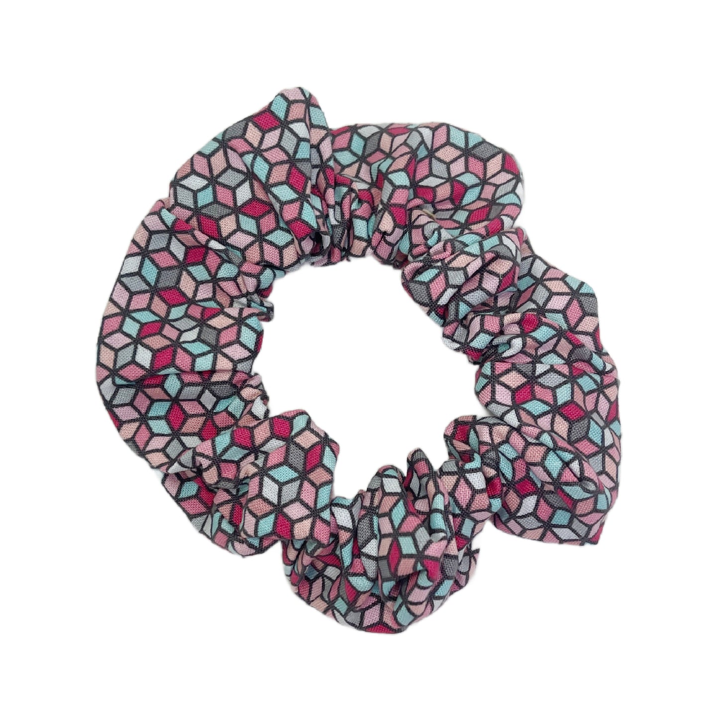Hair Scrunchie | Pink Star Floral Graphic