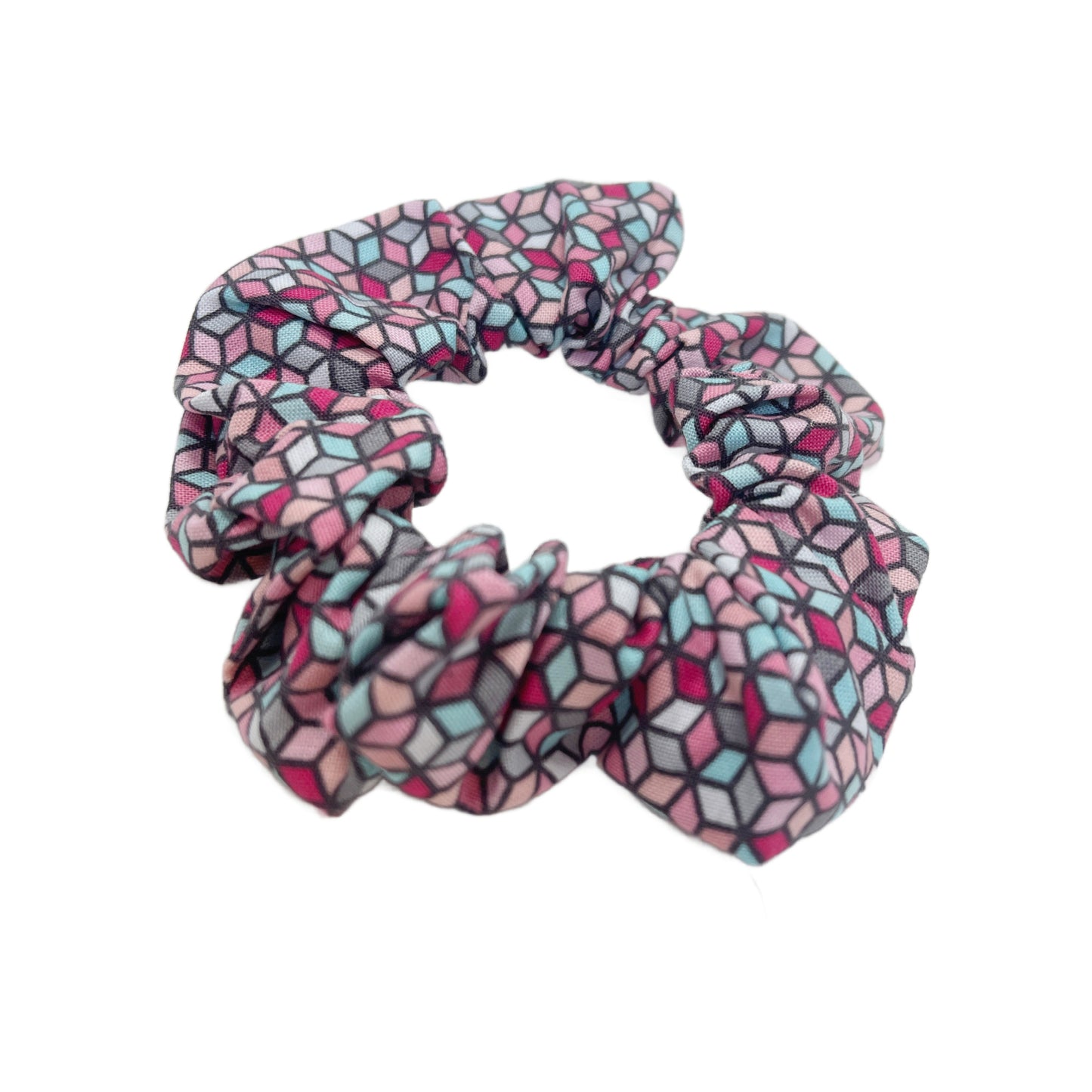 Hair Scrunchie | Pink Star Floral Graphic