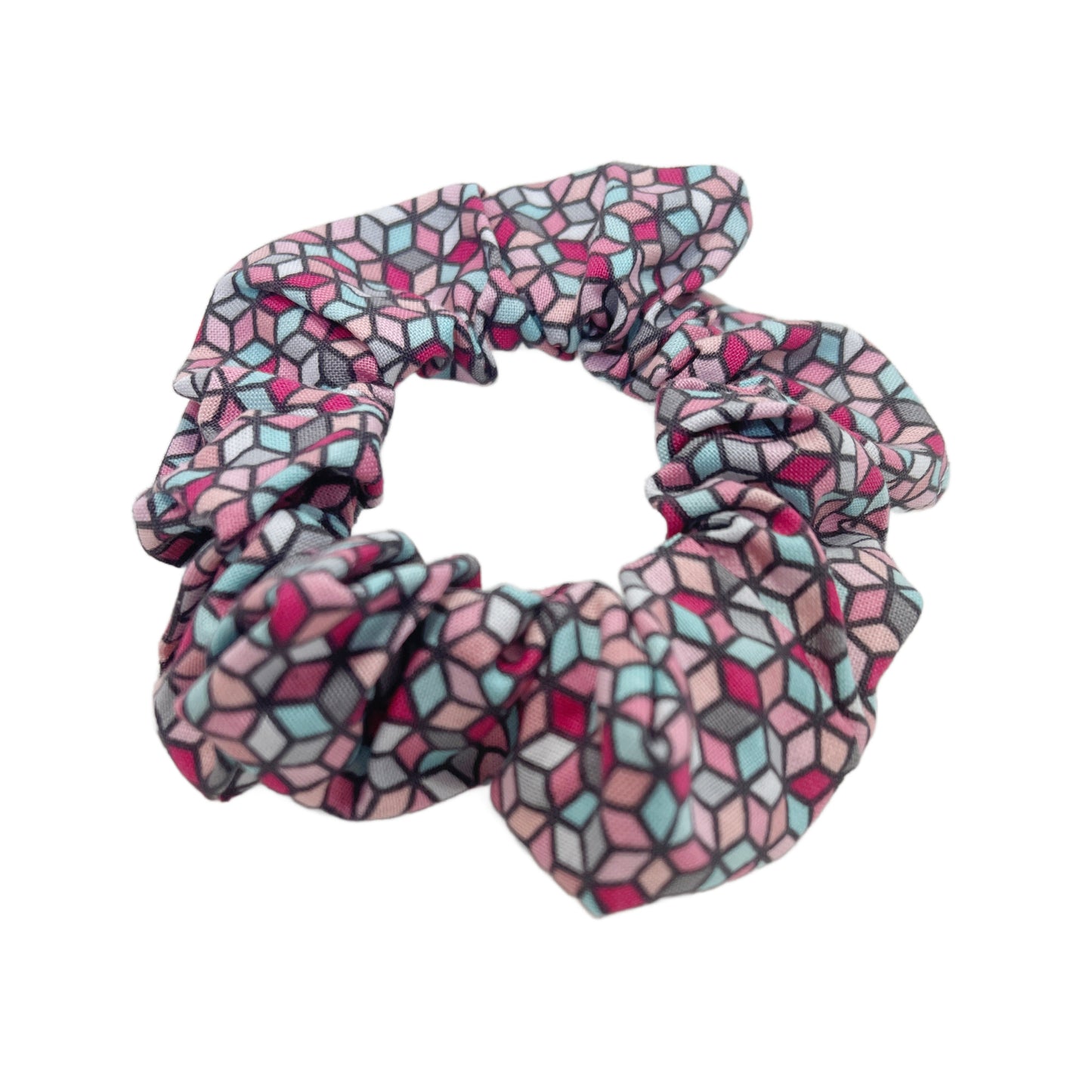 Hair Scrunchie | Pink Star Floral Graphic