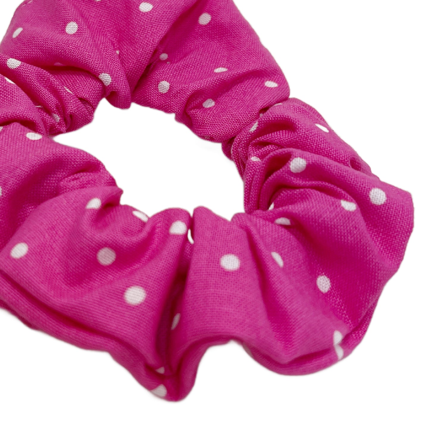 Hair Scrunchie | Pink Polka Dot