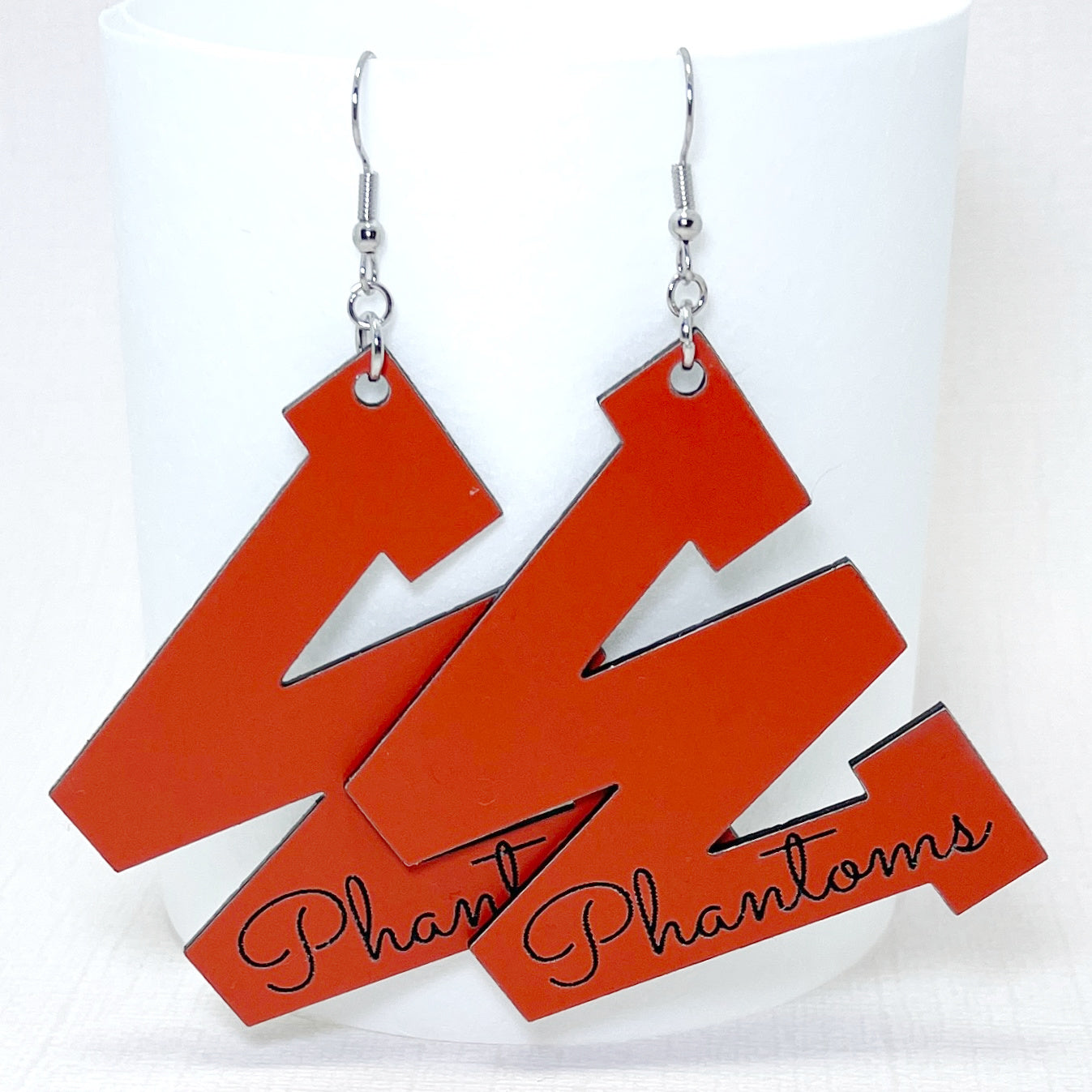 West De Pere Phantoms Earrings - W Logo