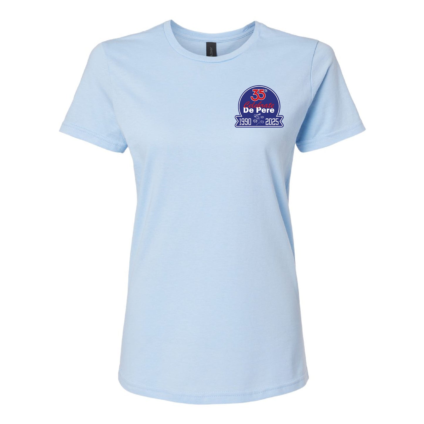 Celebrate De Pere 35th Anniversary Ladies T-Shirt – Heather Gray or Light Blue