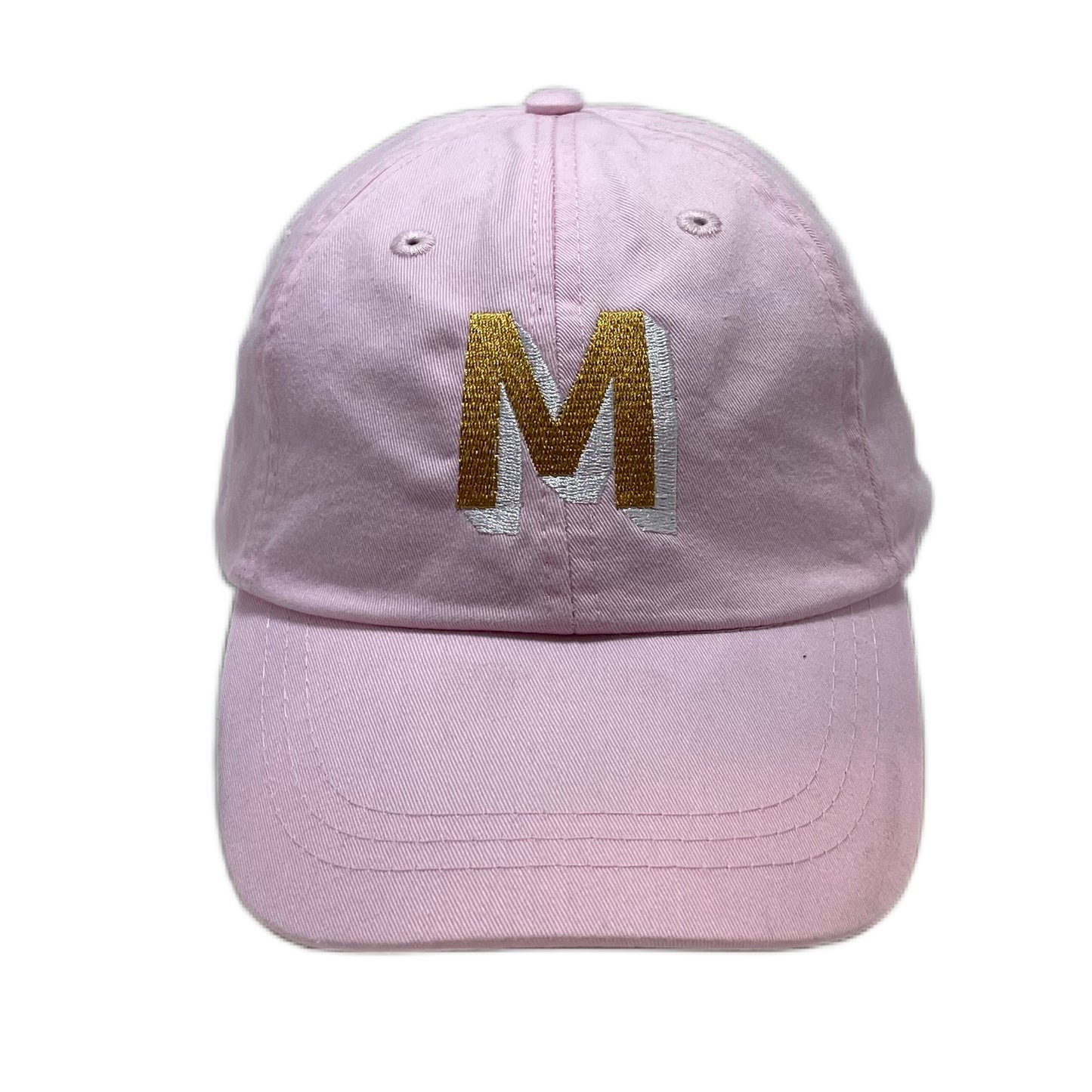 Navy Dad Hat with Hot Pink & Orange Custom Shadow Block Lettering