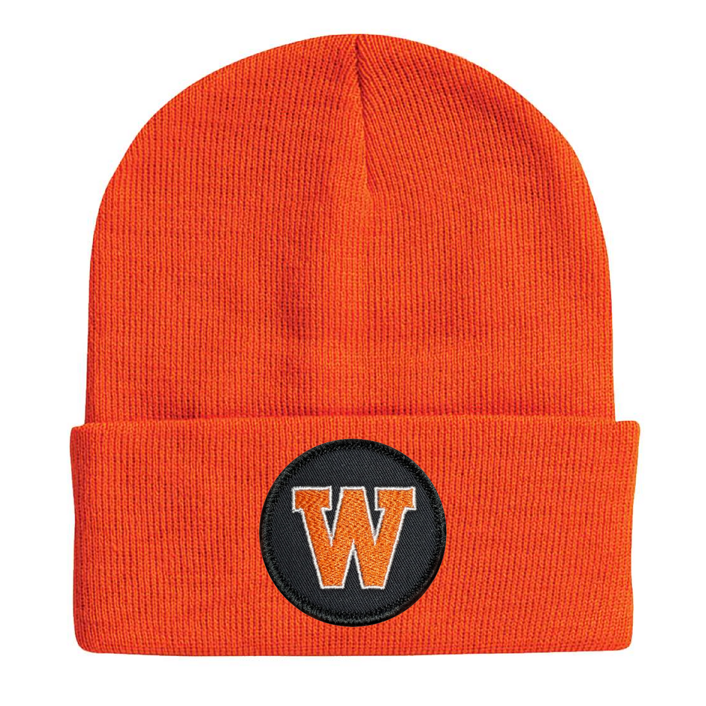 West De Pere Cuffed Beanie - Orange with WDP Patch