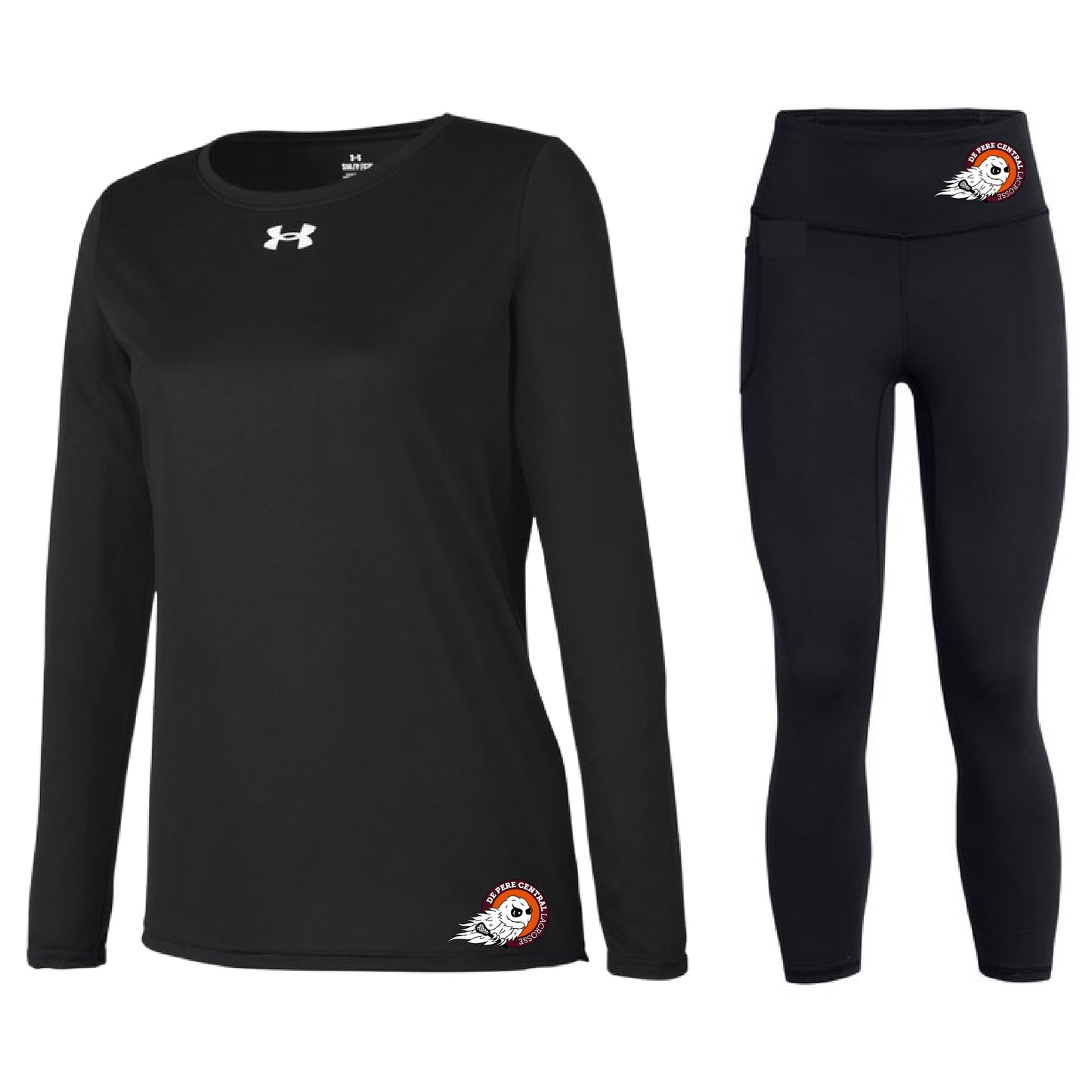 Ladies Base Layer Set - Black - DP Ghostbirds - UA