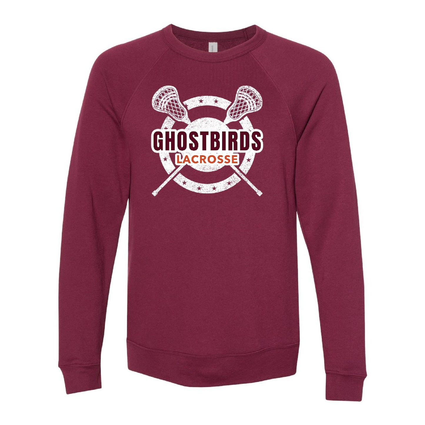 De Pere Central Lacrosse - Maroon Crewneck - Ghostbirds