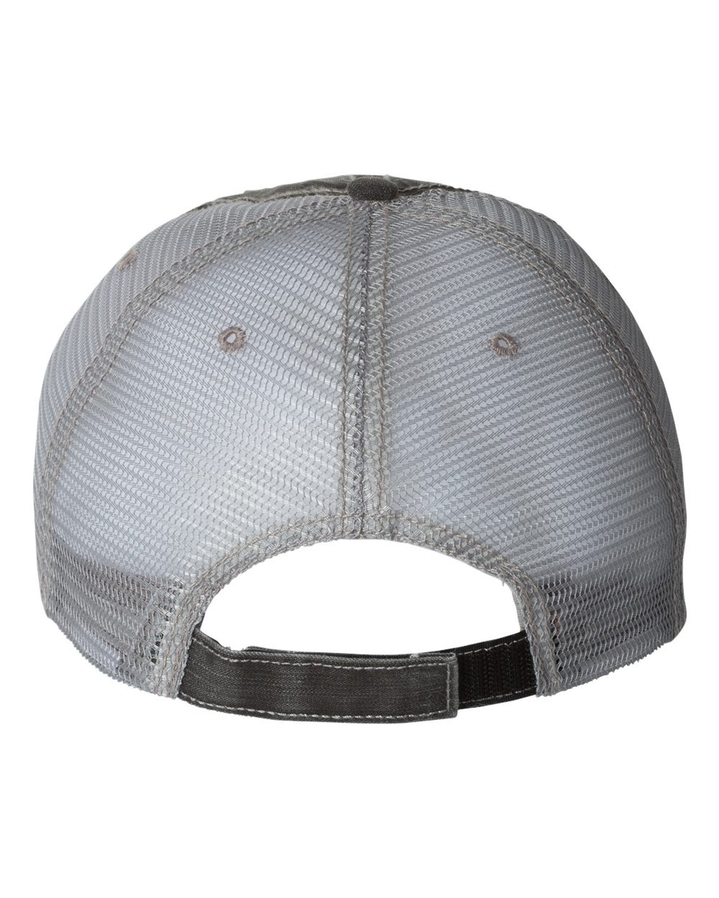 Gray Distressed Trucker Hat - West De Pere Hat - Orange Lettering with Black Stitching