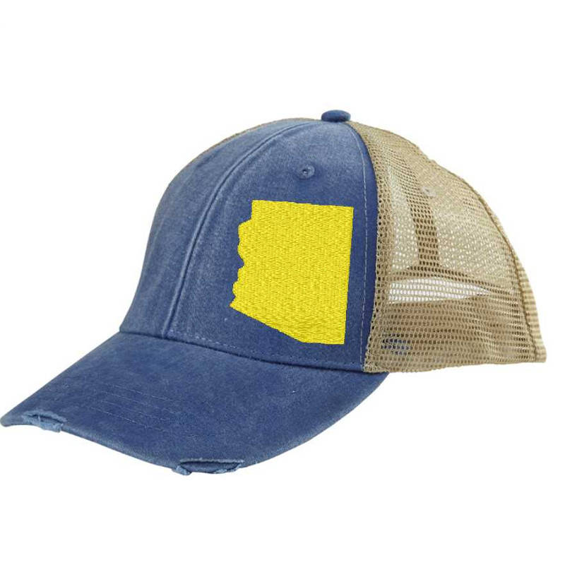 Arizona Hat | Distressed Snapback Trucker | state cap | many color choices