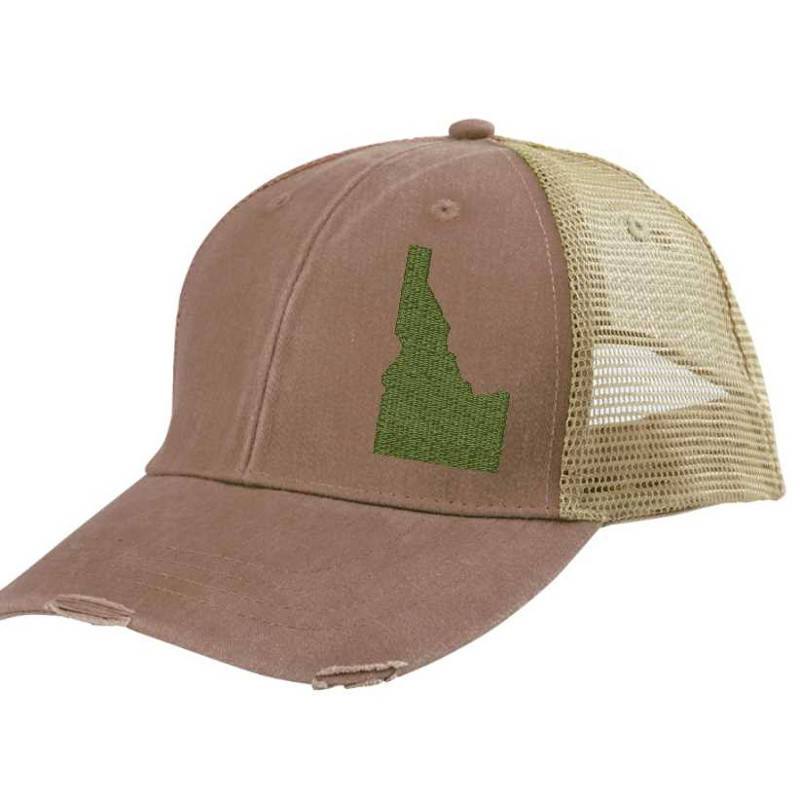 Idaho Hat | Distressed Snapback Trucker | state cap | many color choices