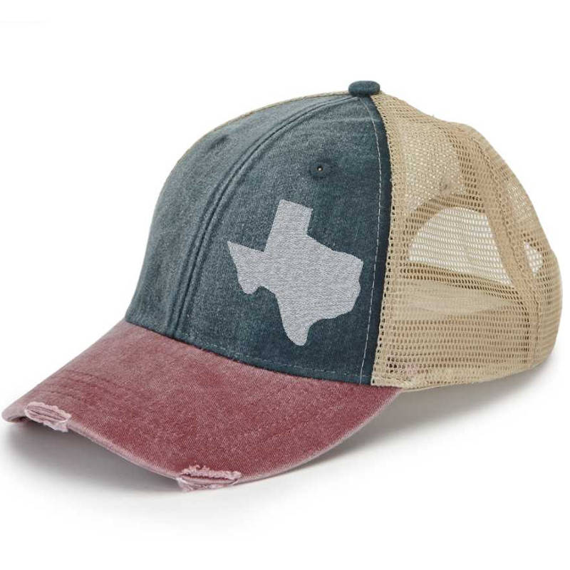 Texas Hat | Distressed Snapback Trucker | state cap | many color choices