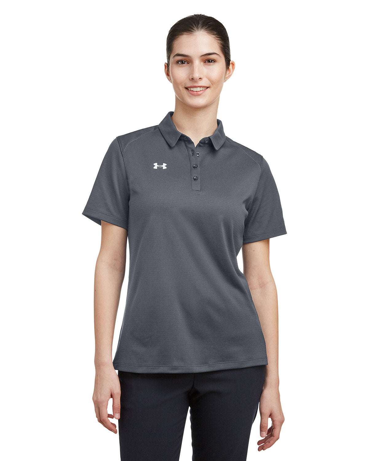 De Pere Central Lacrosse - Charcoal Gray Ladies Tech Polo - Embroidered Ghostbirds Logo (Copy)