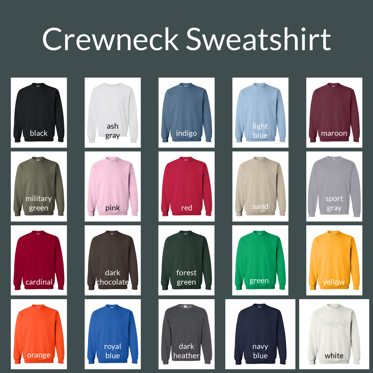 Custom Crewneck Sweatshirt – Chainstitch Collar Design