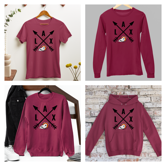 De Pere Ghostbirds Arrows Graphic - Cardinal Tee, Long Sleeve Tee, Crewneck, or Hoodie