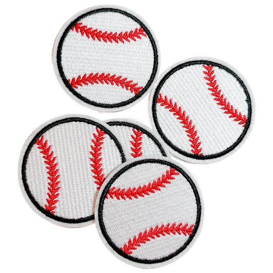 Iron-On Patch - Baseball with black border