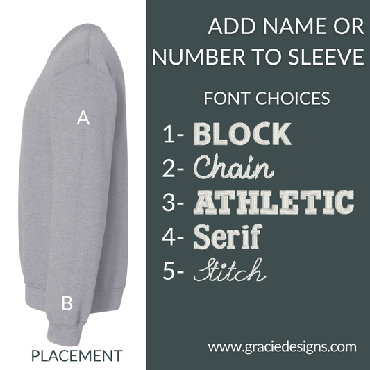 Add Name or Number to Sleeve