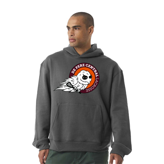 Premium Heavyweight Ghostbirds Hoodie – De Pere Central Lacrosse | Black or Asphalt Gray