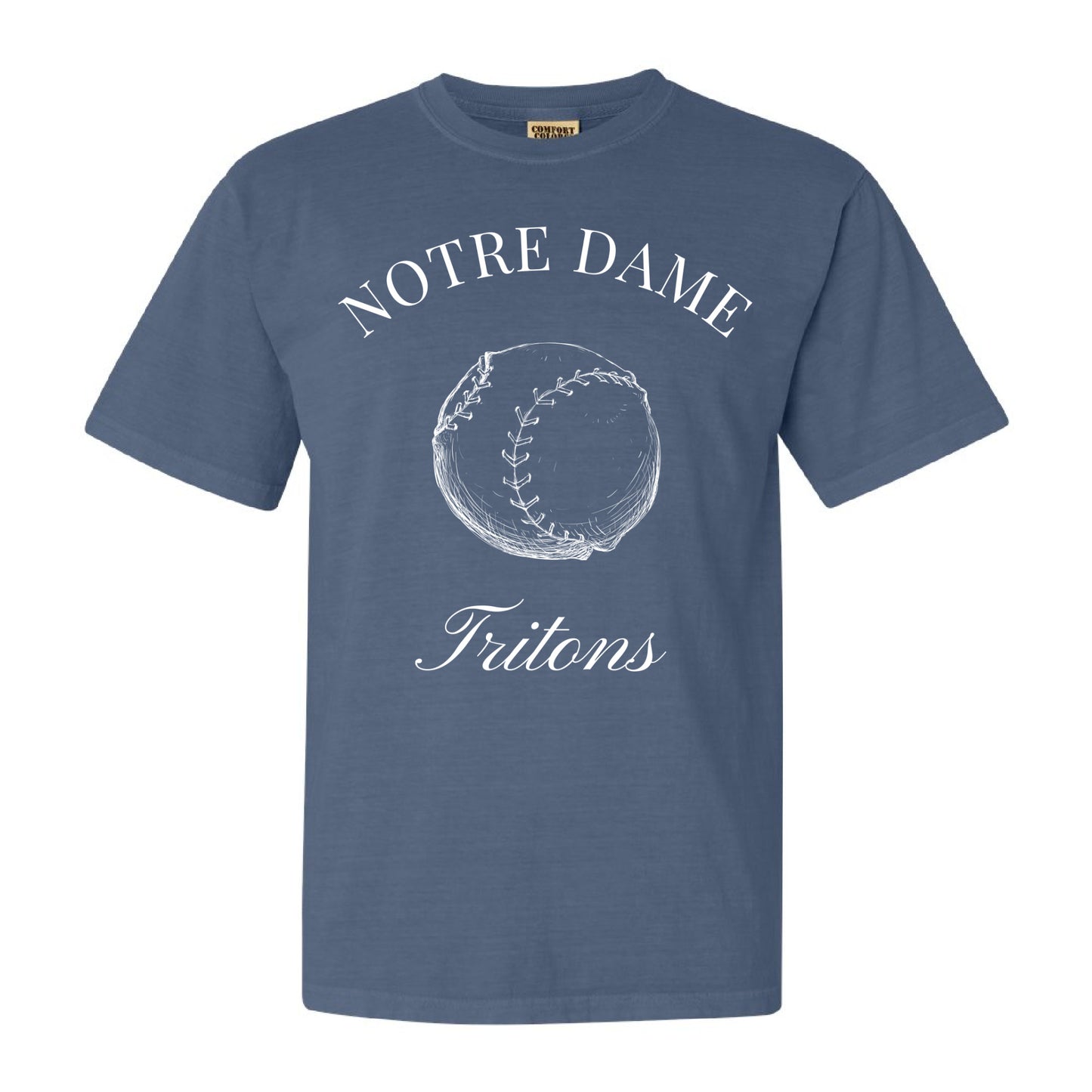 Vintage-Inspired Notre Dame Academy Tritons Baseball Tee