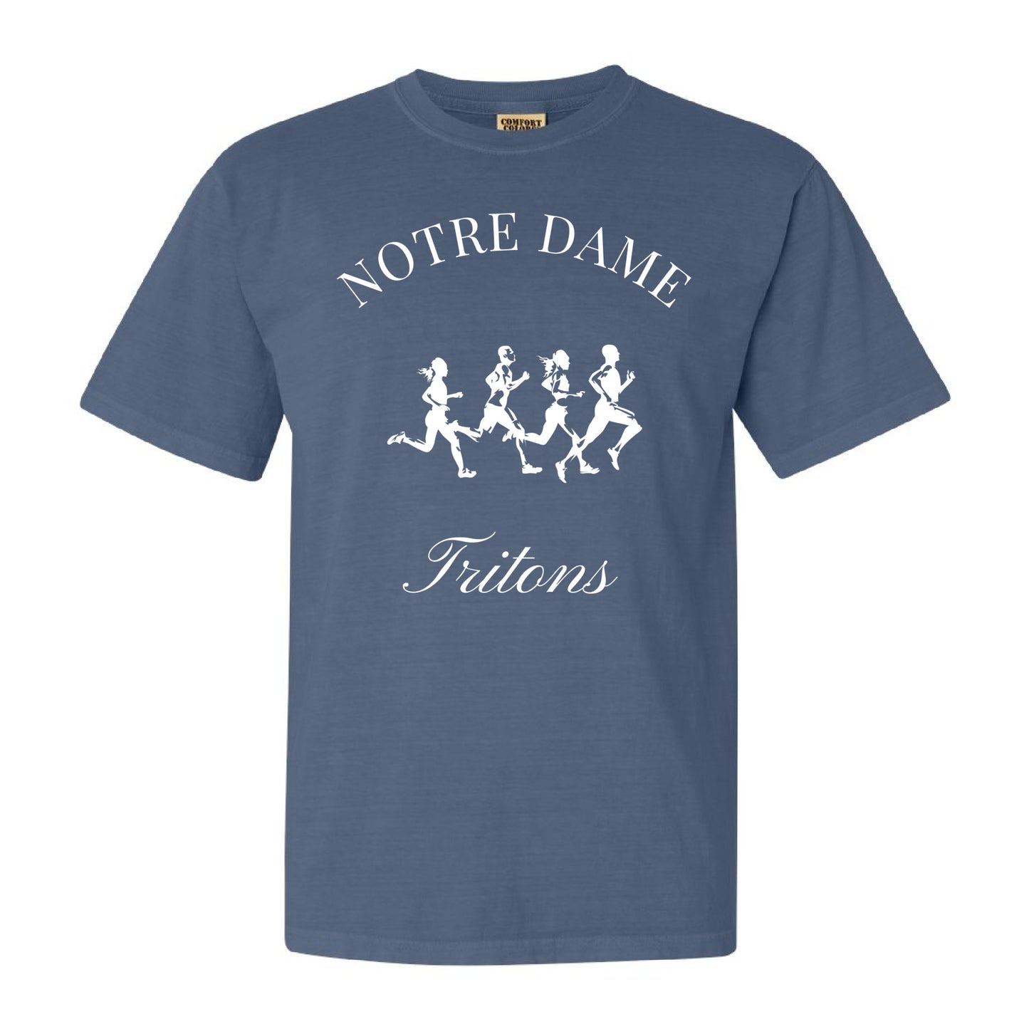 Vintage-Inspired Notre Dame Academy Tritons Runner Tee