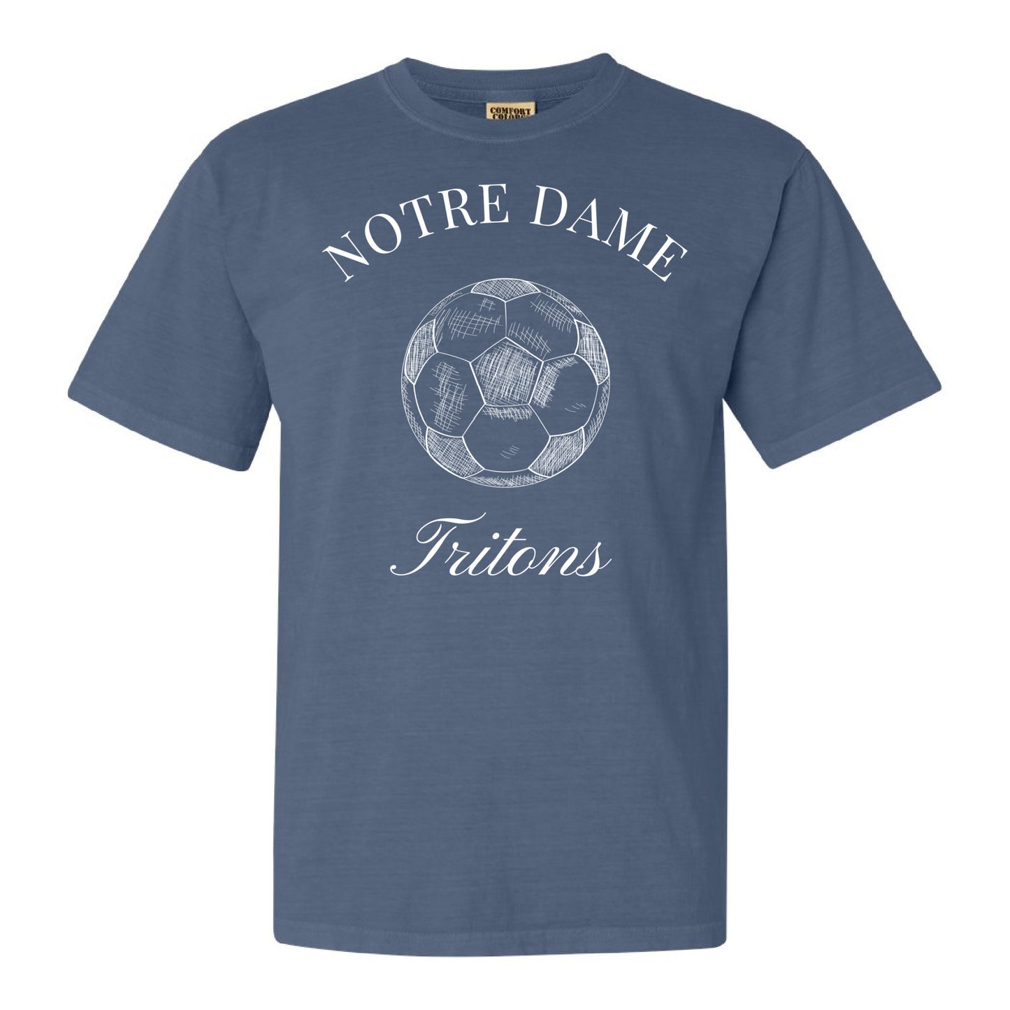 Vintage-Inspired Notre Dame Academy Tritons Soccer Tee