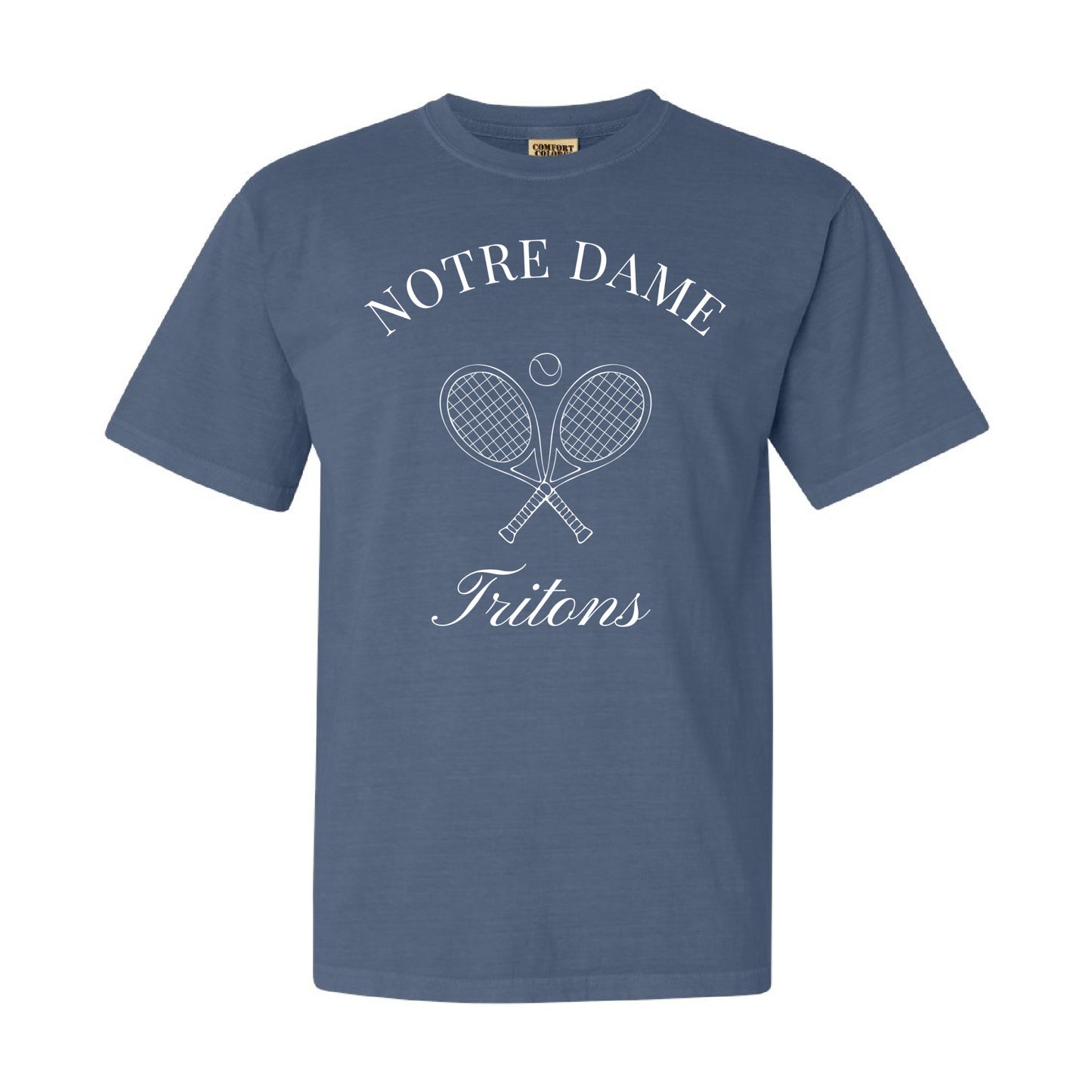 Vintage-Inspired Notre Dame Academy Tritons Tennis Tee