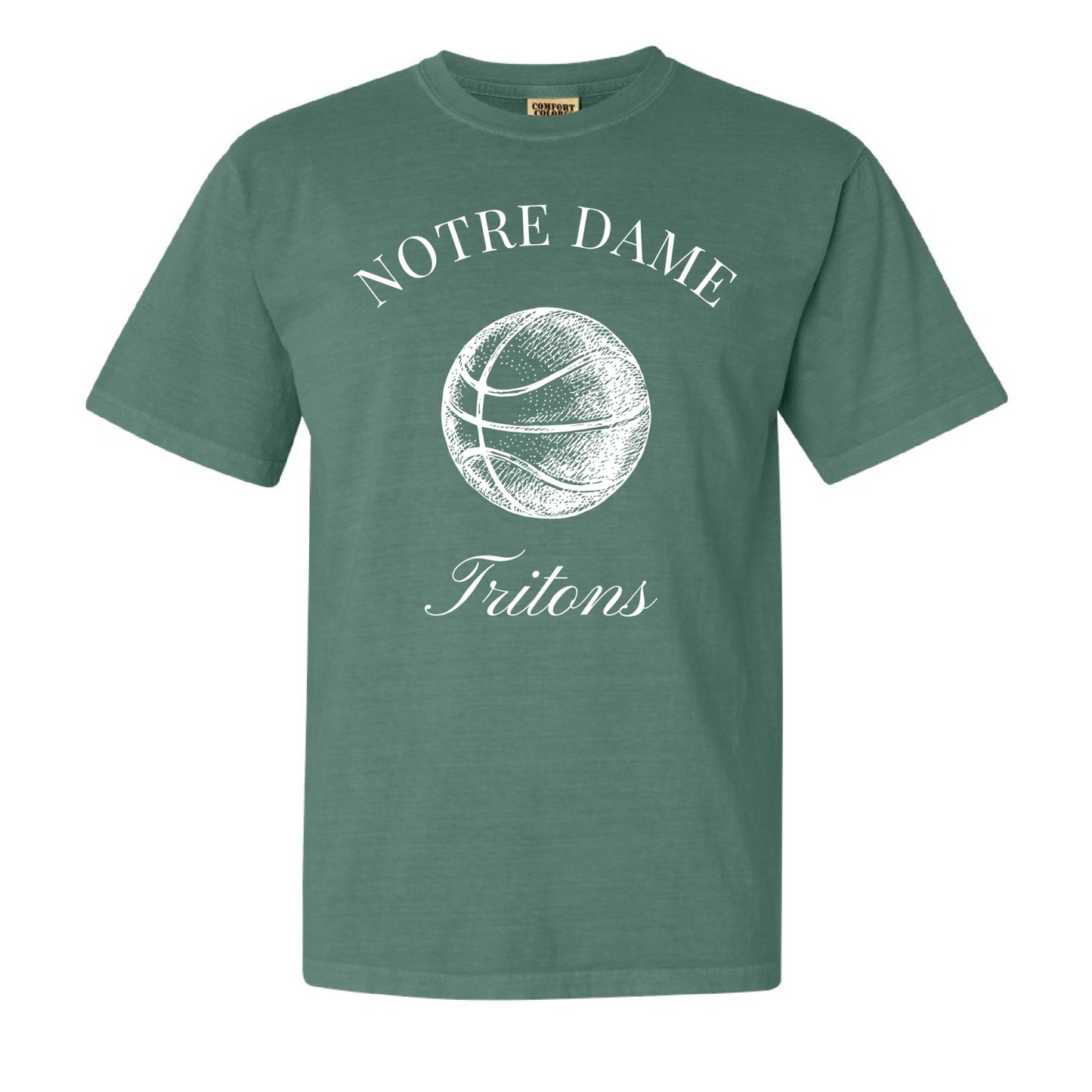 Vintage-Inspired Notre Dame Academy Tritons Basketball Tee