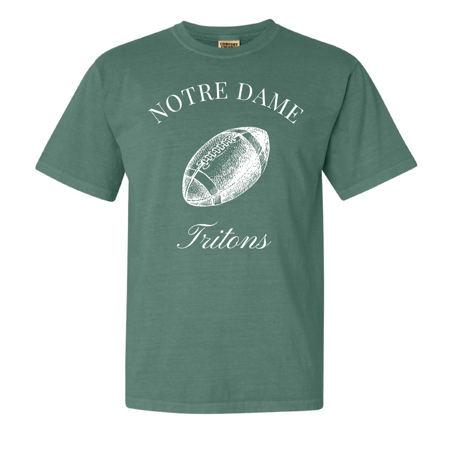 Vintage-Inspired Notre Dame Academy Tritons Football Tee