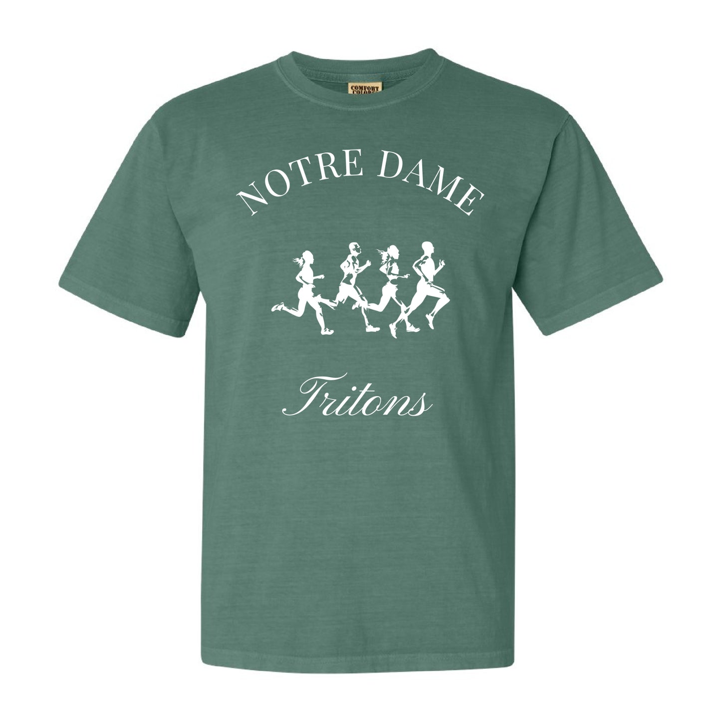 Vintage-Inspired Notre Dame Academy Tritons Runner Tee