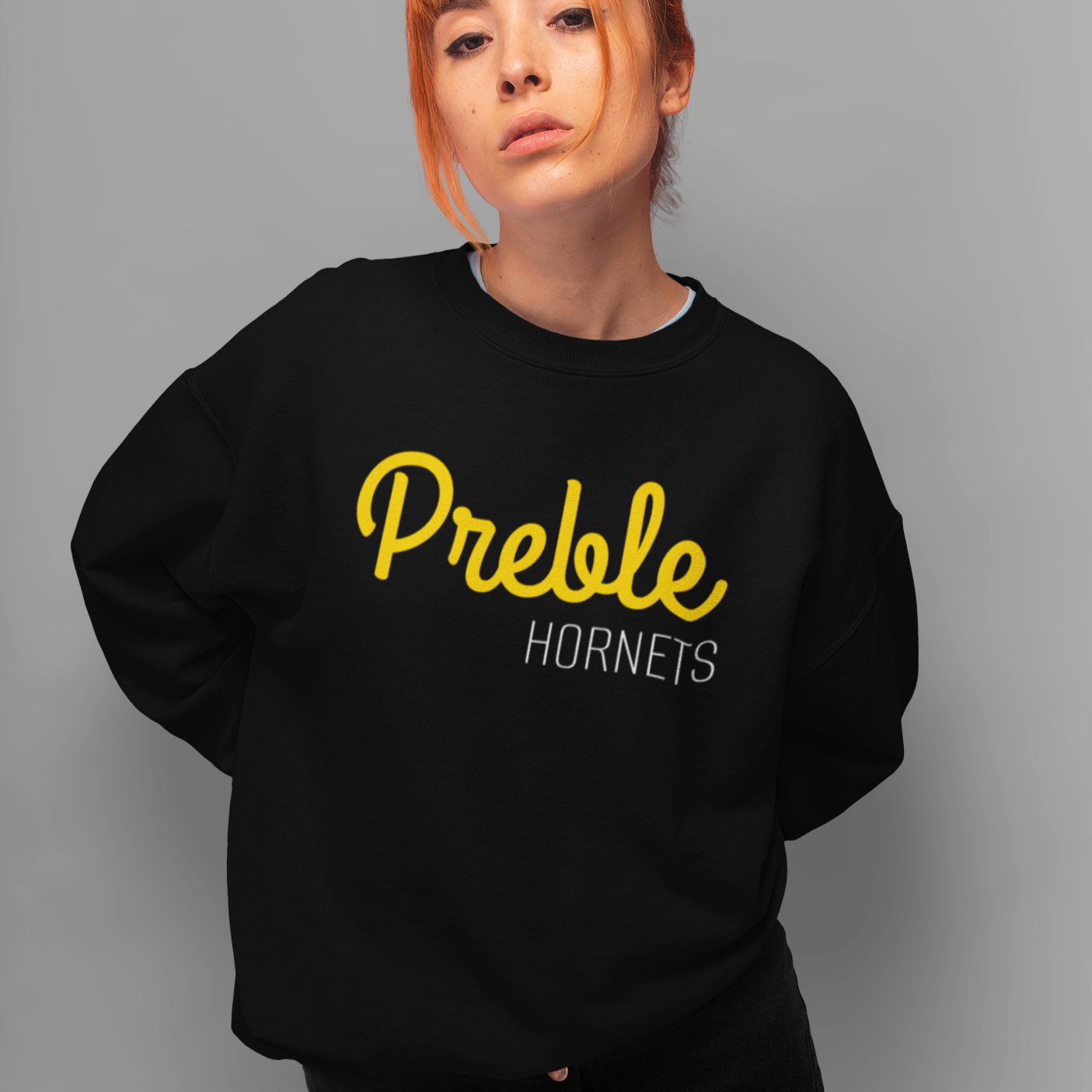 Preble Hornets Modern Crewneck Sweatshirt- Unisex Sizing