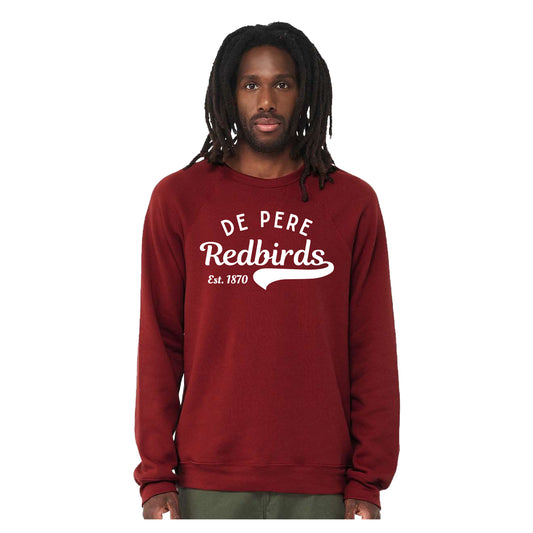 Redbirds Raglan Sweatshirt – De Pere School Spirit Cardinal Red