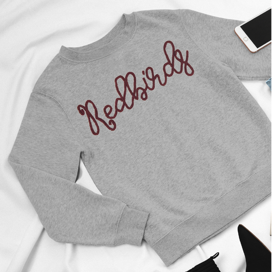 Custom Team Sweatshirt - De Pere Redbirds - Chenille Embroidery