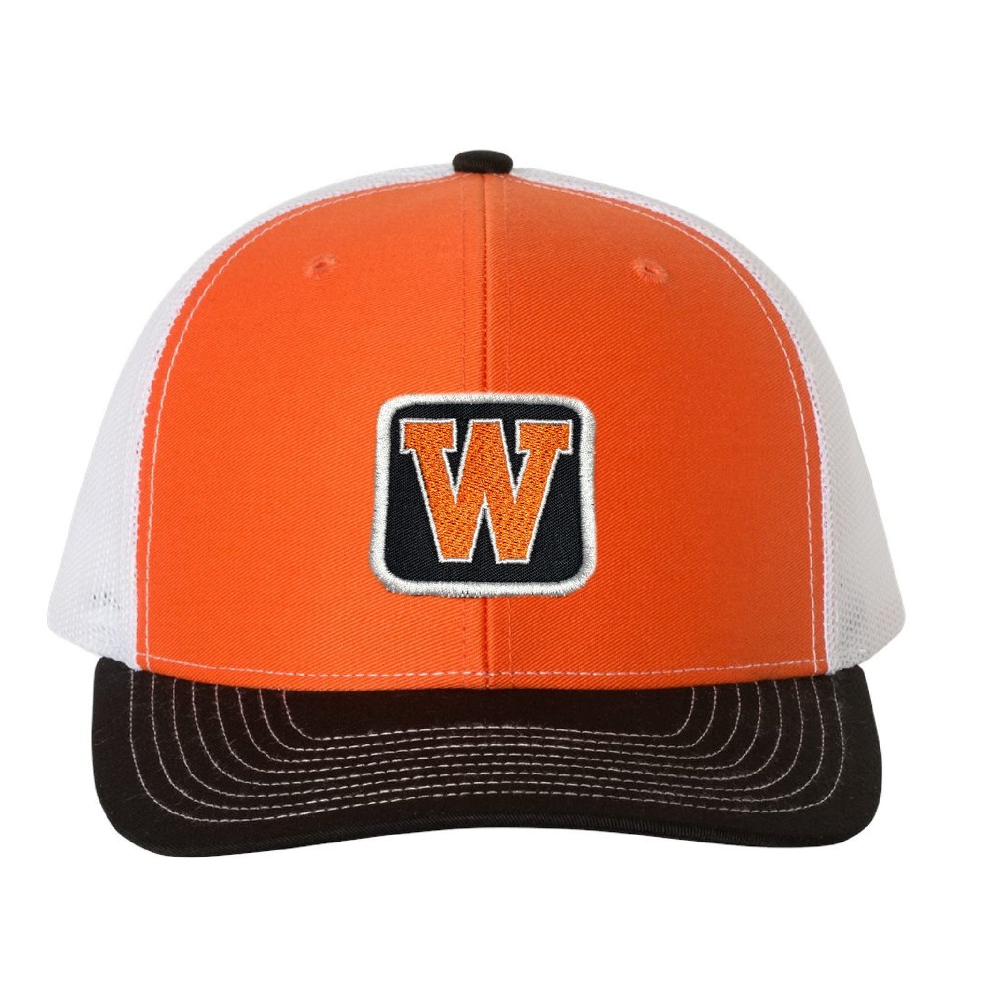 West De Pere Patched Snapback Mid-Profile Trucker Hat - Square Black Patch