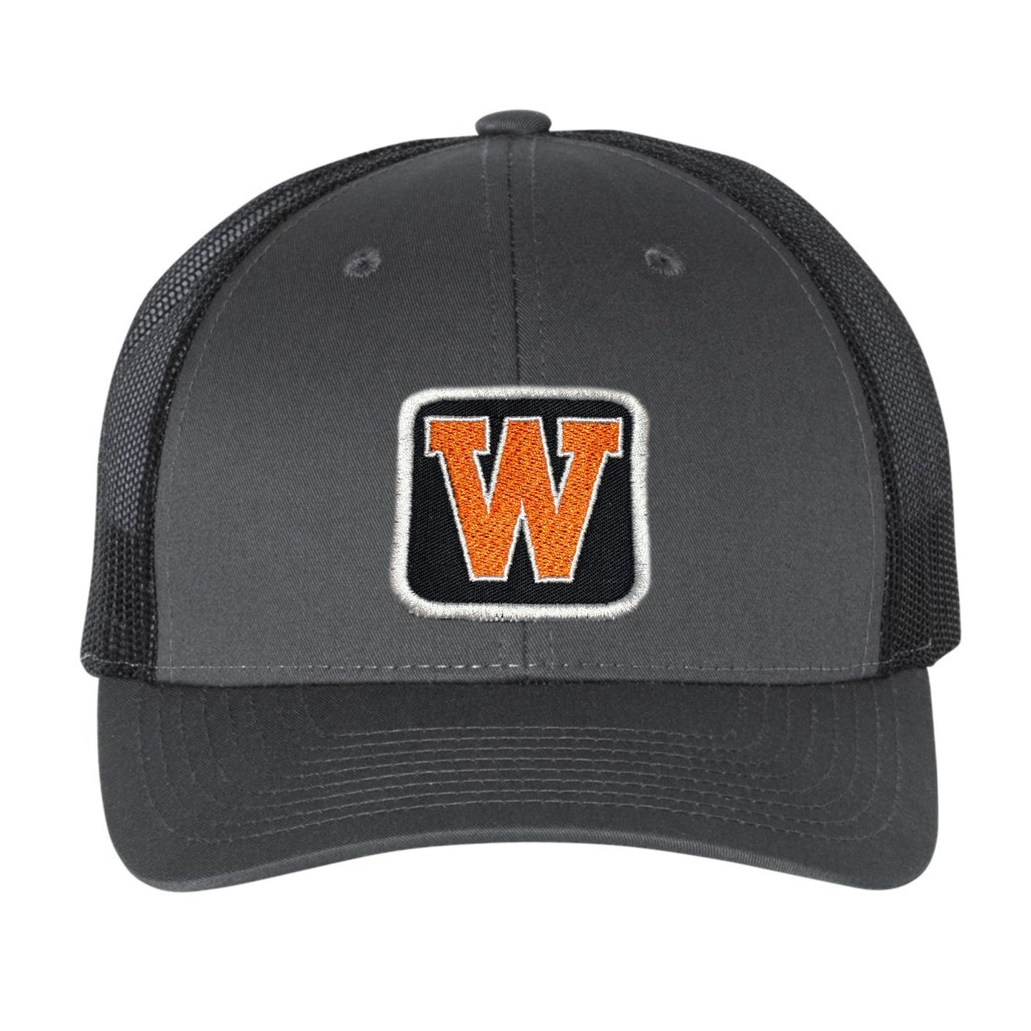 West De Pere Patched Snapback Mid-Profile Trucker Hat - Square Black Patch