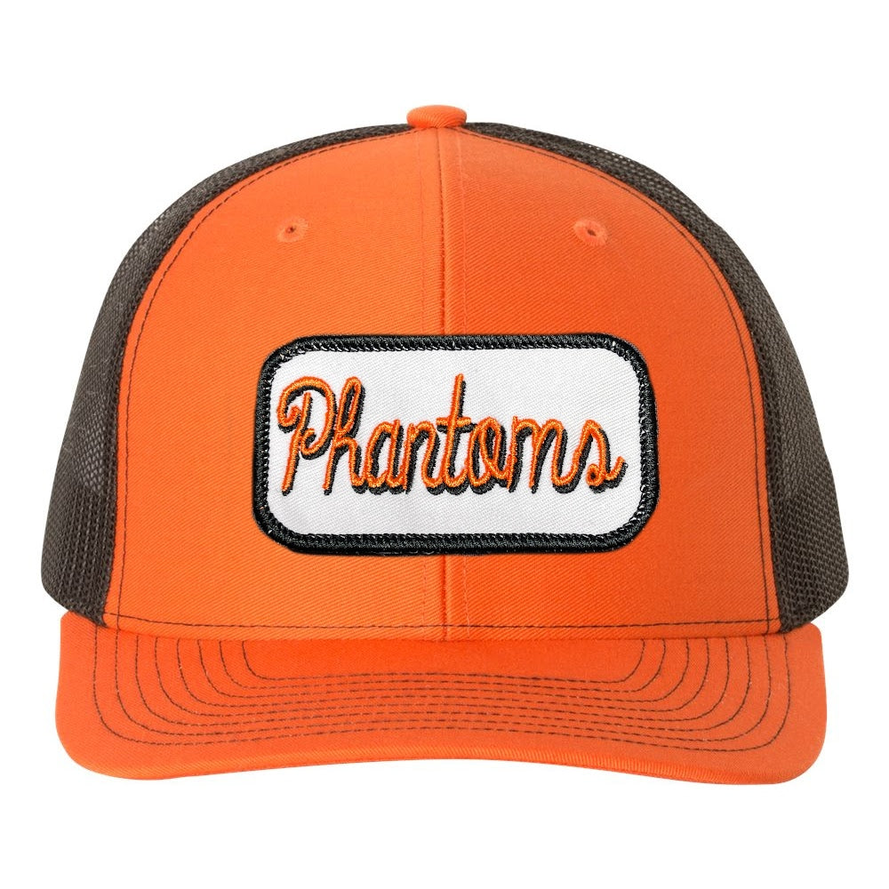 West De Pere Patched Snapback Mid-Profile Trucker Hat - Script Phantoms Patch
