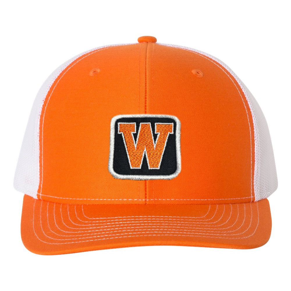 West De Pere Patched Snapback Mid-Profile Trucker Hat - Square Black Patch