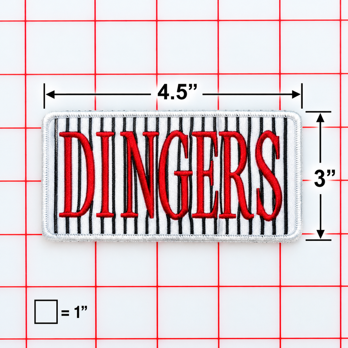 Iron-On Patch - Pinstriped Dingers
