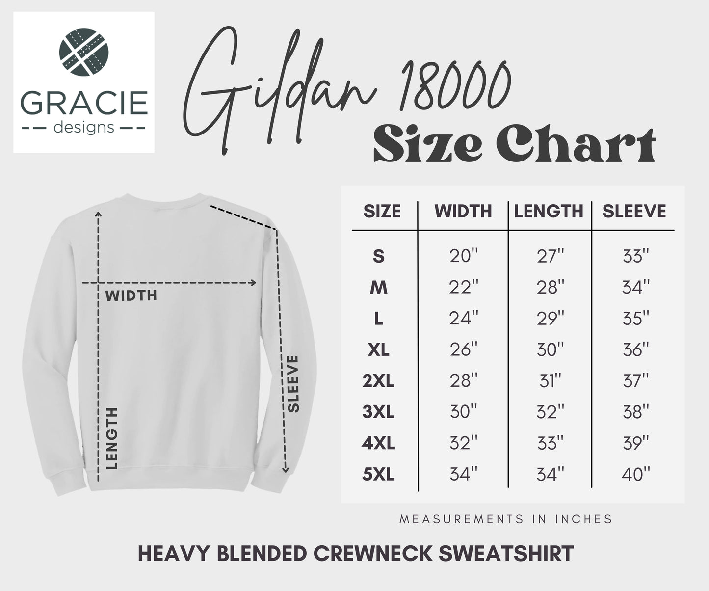 Ash Gray Custom Embroidered Crewneck Sweatshirt - Personalized Chain Stitch