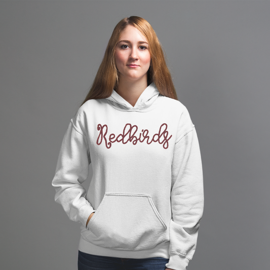 Custom Team Hoodie - De Pere Redbirds- Chenille Embroidery