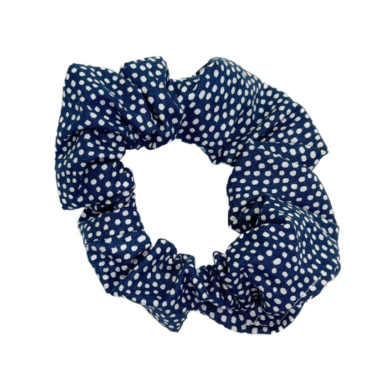 Hair Scrunchie | Navy & White Dots