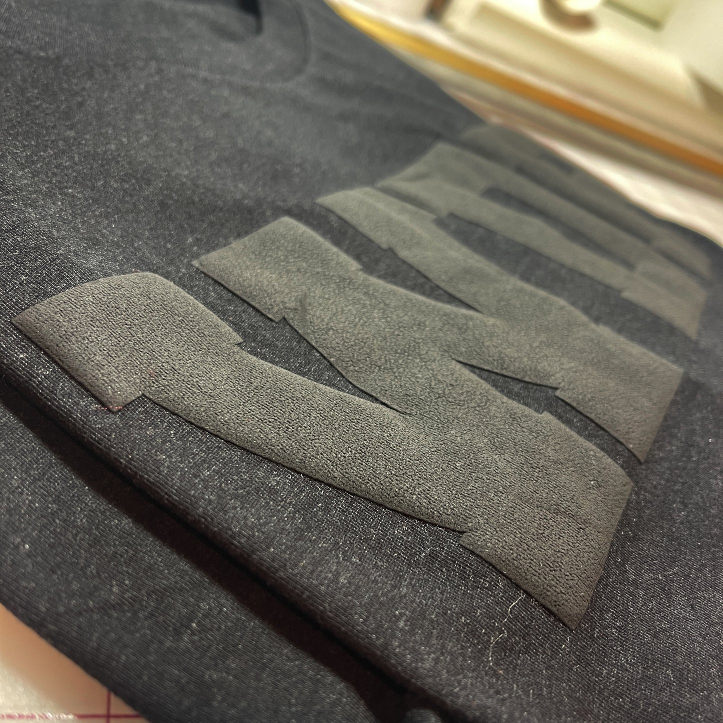 Black Embossed WDP Crewneck Sweatshirt - 3D Puff Lettering